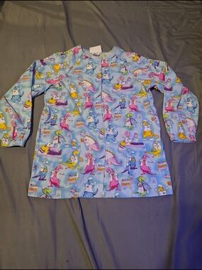 Cute Women's Scrub Top Jacket Long Sleeved